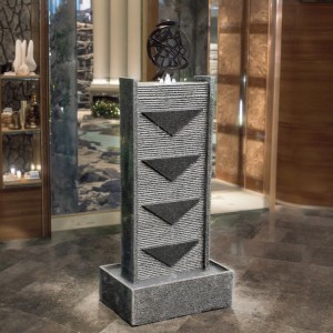 Modern Natural Stone Granite Water Fountain for Garden Park Hotel Villa Customized Size Durable Granite Statue for Outdoor