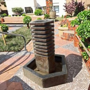 Enhanced Textured Basalt Fountain with Improved Water Movement for Visual Appeal
