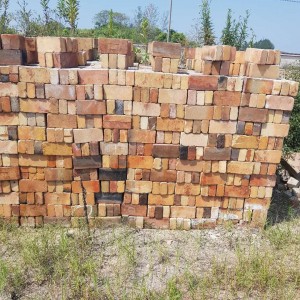 Yellow Antiqued Clay Decorative Wall Full Bricks for Dining Kitchen Indoor Outdoor