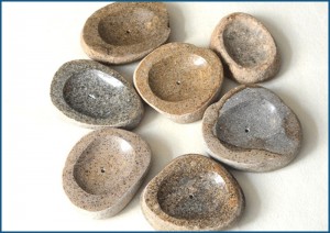 Natural cobble stone soap dish stone for sale