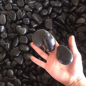 High Polish Black Pebbles Stone for Garden, 1-2cm / 2-4cm / 3-5cm / 5-8cm