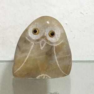 Wholesale christmas horned owl ornaments stone carving