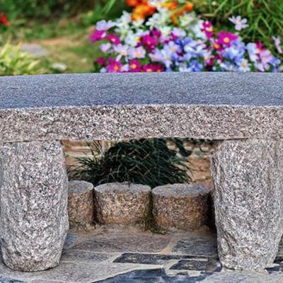 factory customized River Pebbles -
 Outdoor cheap price granite stone garden long bench – Magic Stone