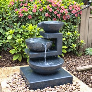 Outside granite  tier water fountain bowls for sale