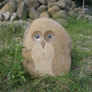 Hand made garden ornaments owls for garden decoration