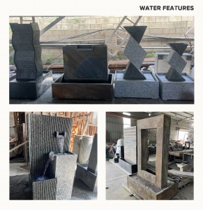 Outdoor Granite Water Wall Fountain for Gardens and Patios