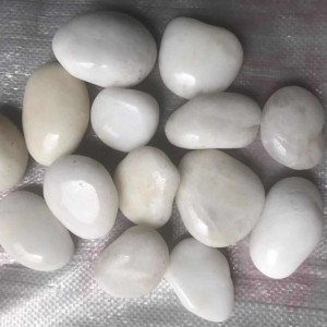 Highly Polished White Natural Stone Garden Outdoor Decorative River Pebbles Walkways