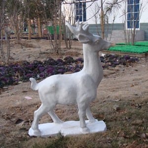 Hot sale Stone Column Fountains -
 Life size deer stone garden statue – Magic Stone