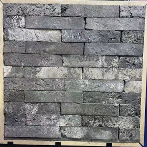 Antiqued Grey Slice Bricks Wall Clay Tile Decoration for Dining Kitchen Outdoor Indoor