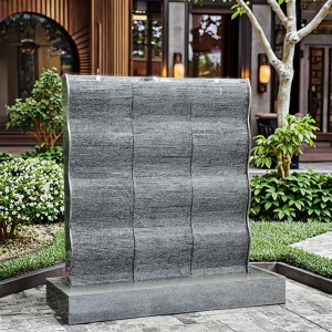 Modern Garden Hand Carved Sculpture Granite Stone Water Fountain Reception Design Custom Made Order Water Features