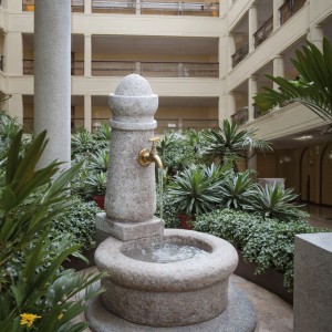 Exquisite Small Outdoor Water Fountain Durable Grey Granite Stone Molds for Garden Ornaments