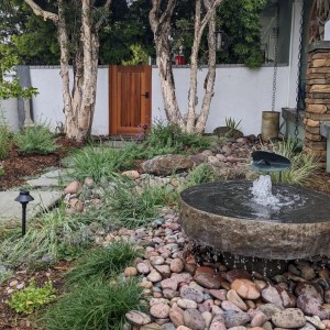 Bowl Basalt Rock Garden Water Fountain Ornaments for Outdoor Court Yard