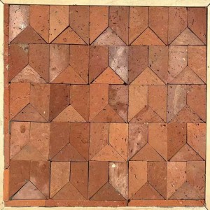 Mosaic Red Eco-Friendly Bricks Sustainable Building Materials