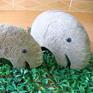 Big boulder stone elephant