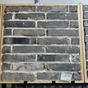 Grey Slice Bricks Wall Clay Blocks Tile for Outdoor Indoor Decor – Antiqued Finish