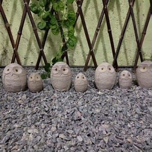 Wholesale white marble stone horned handmade owl figurine