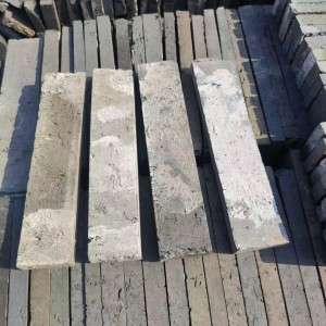 Grey Slice Bricks Wall Clay Blocks Tile for Outdoor Indoor Decor – Antiqued Finish