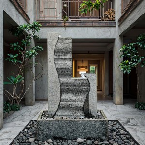 High Performance Indoor/Outdoor Natural Granite Stone Garden Water Wall Fountain Durable and Sturdy for Outdoor Use