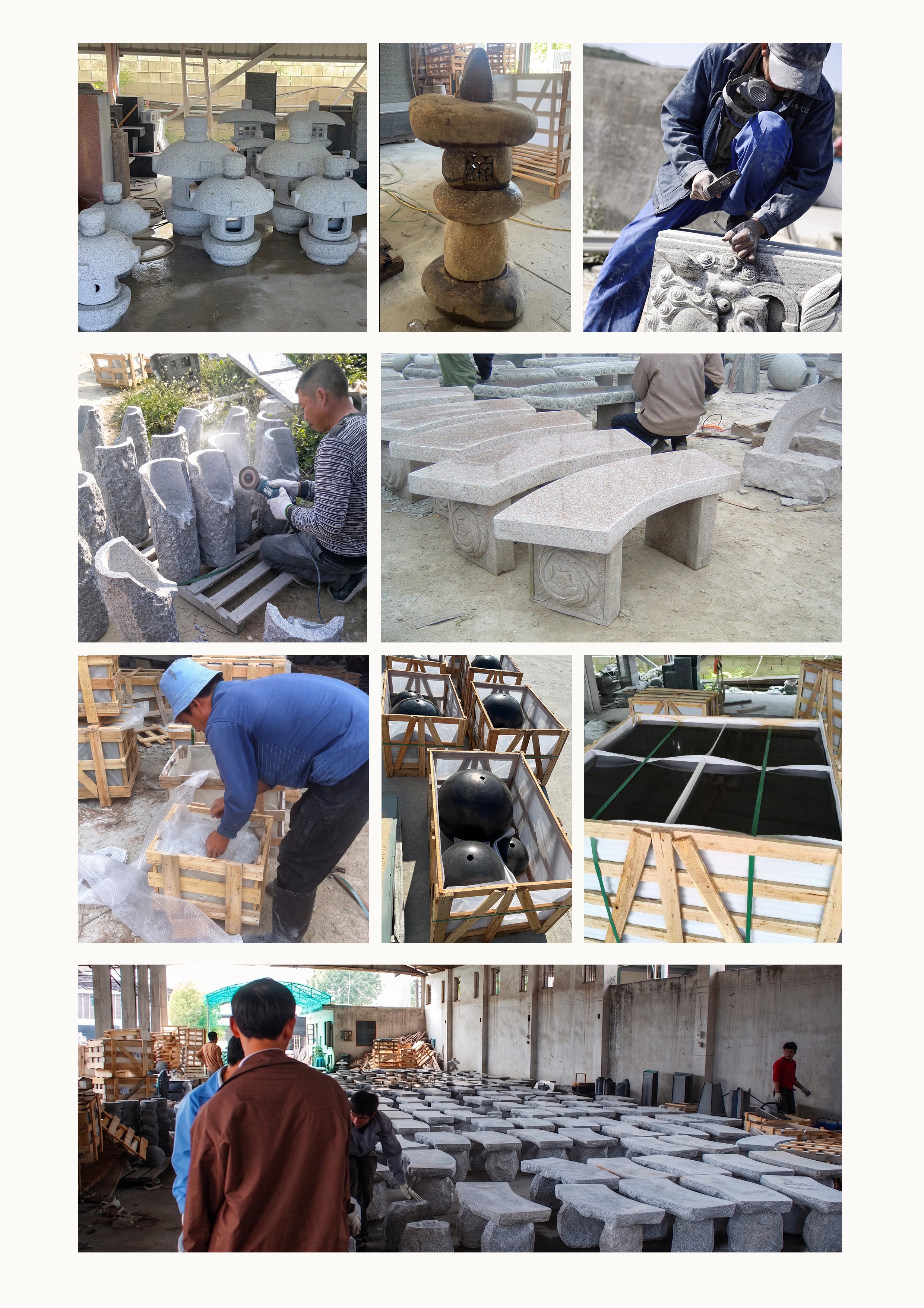 Natural Stone Craftsmanship and Export Packing