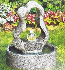 Elegant Granite Carving Water Fountain Rectangle-Shaped Landscape Ornament for Garden Decor