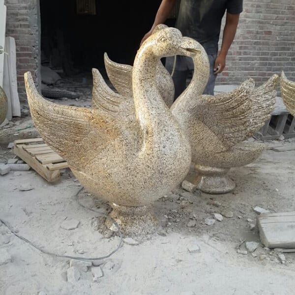 Low MOQ for Wall Panel -
 Garden statue swan for decor – Magic Stone