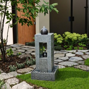 Hand Carved Granite Water Fountain for Indoor Home Outdoor Garden Decor