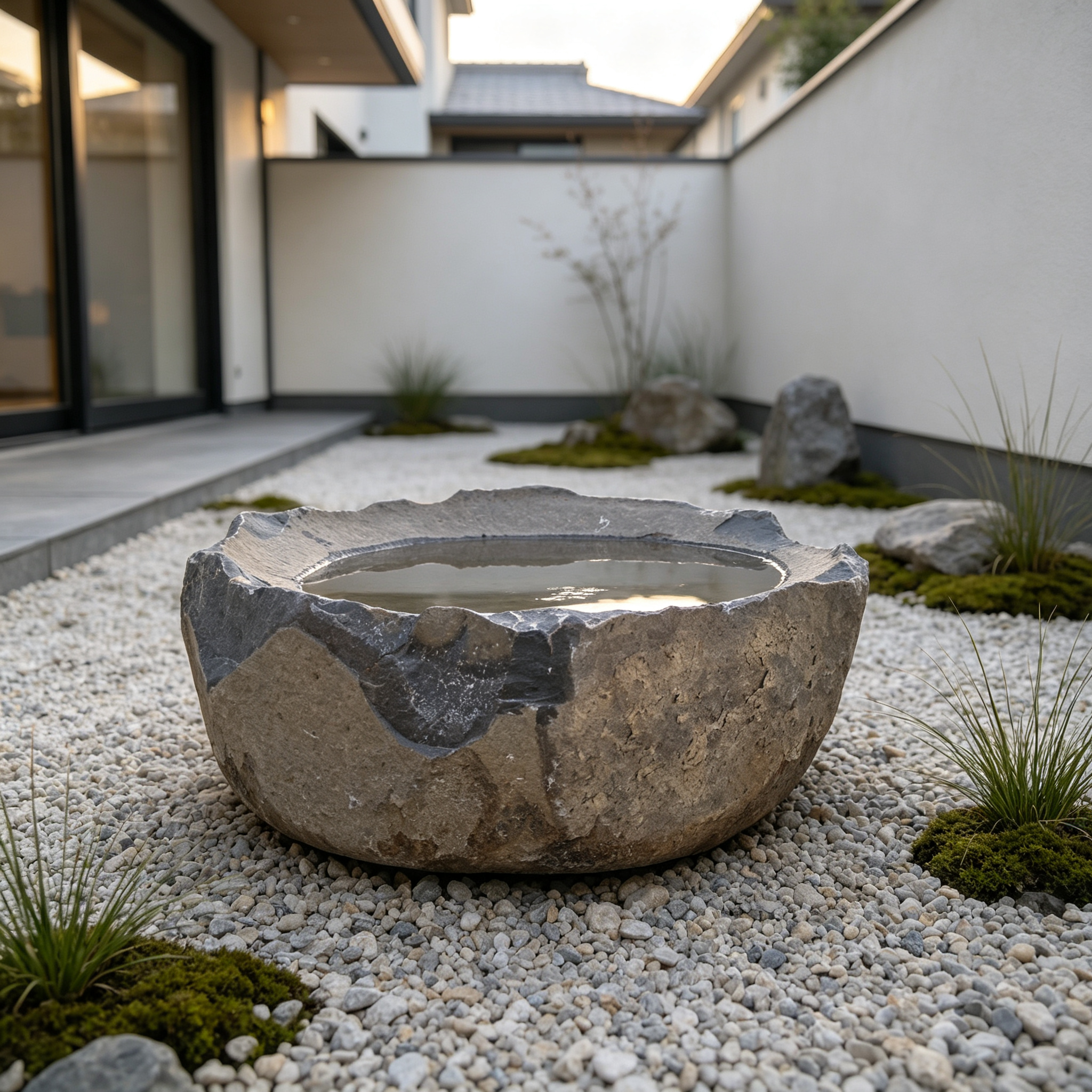 Granite Stone Birdbath: Timeless Wildlife Water Station for Modern Landscapes