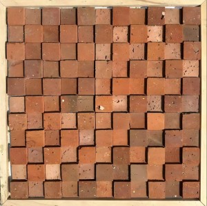 Direct Factory Supply Red Square Clay Mosaic Tiles Thin Solid Sintered Bricks for Wall & Floor Decoration