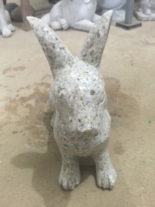 Cute Granite Rabbit Garden Statue Patio Yard Decor