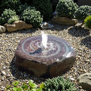 Artistic Outdoor Hand-Carved Basalt Fountain Water Decorative Piece