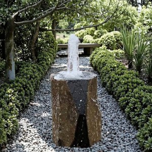 Babbling basalt water feature