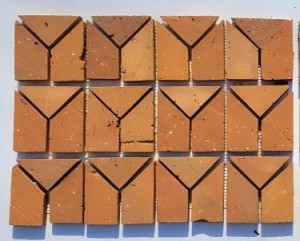 High Quality Mosaic Red Clay Bricks Thin Solid Firebricks for Building Projects
