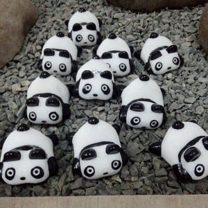 Υψηλής ποιότητας μάρμαρο πέτρα panda άγαλμα