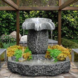 Natural Decorative Granite Water Fountain Hand Carved Stone Garden Product for Courtyard Outdoor Garden Yard Park Hotel Villa