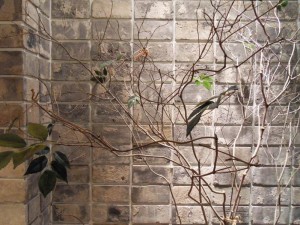 Antiqued Grey Corner Bricks Wall Clay Outdoor Indoor Decoration