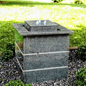 Modern Black Granite Stone Water Fountain for Outdoor Feng Shui Garden Decorative Use