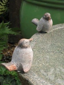 Bird stone carving figurine