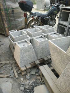 Decorative granite stone flower pots and planters