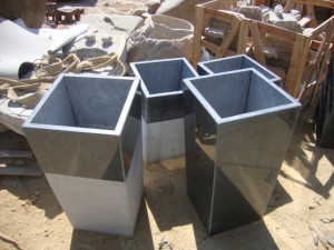 Granite rectangle planter for garden