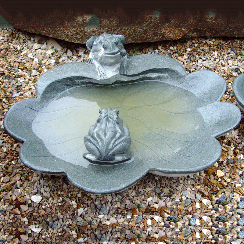 granite polished birdbath