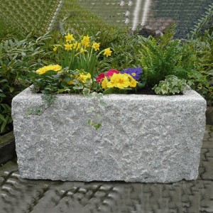 Granite rectangle planter for garden