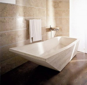 Plygon stone  festanding bathtub