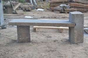 Full cut bench basalt outdoor for garden