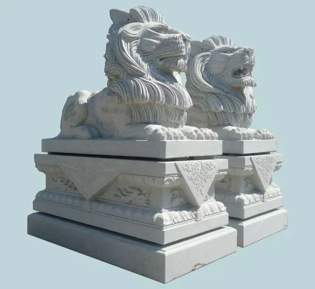 Stone lion sculpture