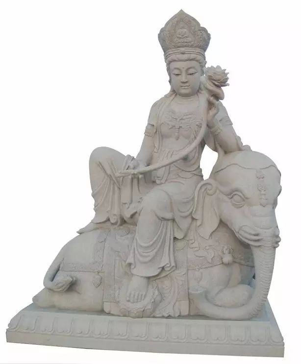 Stone Buddha statue white marble 