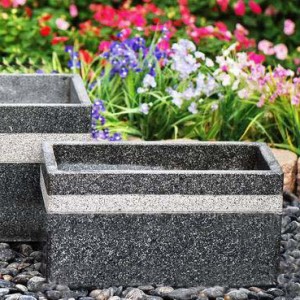 Large granite garden pots cheap