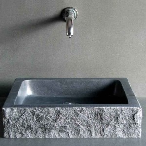 Rectangle shape granite bathroom sink