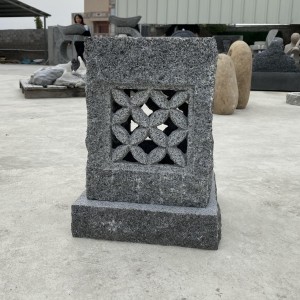 Decorative granite garden light