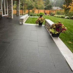 Outdoor natural stone black basalt paver for sale