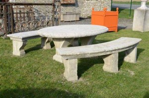 Granite furniture table and chair set